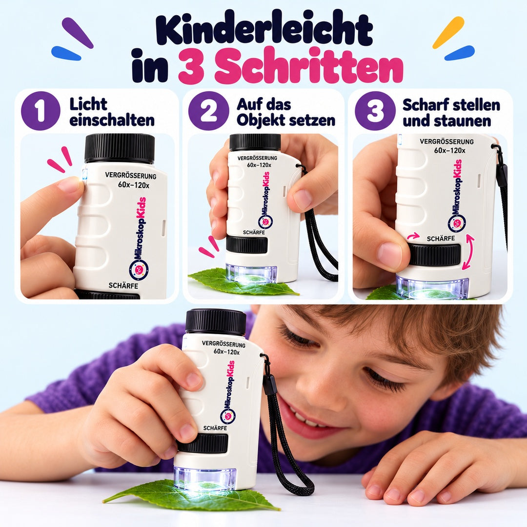 MikroskopKids – Das Taschenmikroskop für kleine Entdecker